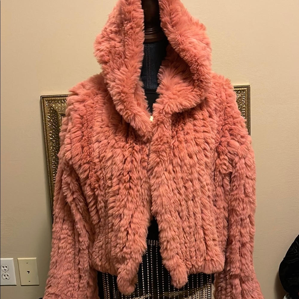 Brand New Women's Pink Faux Fur Jacket